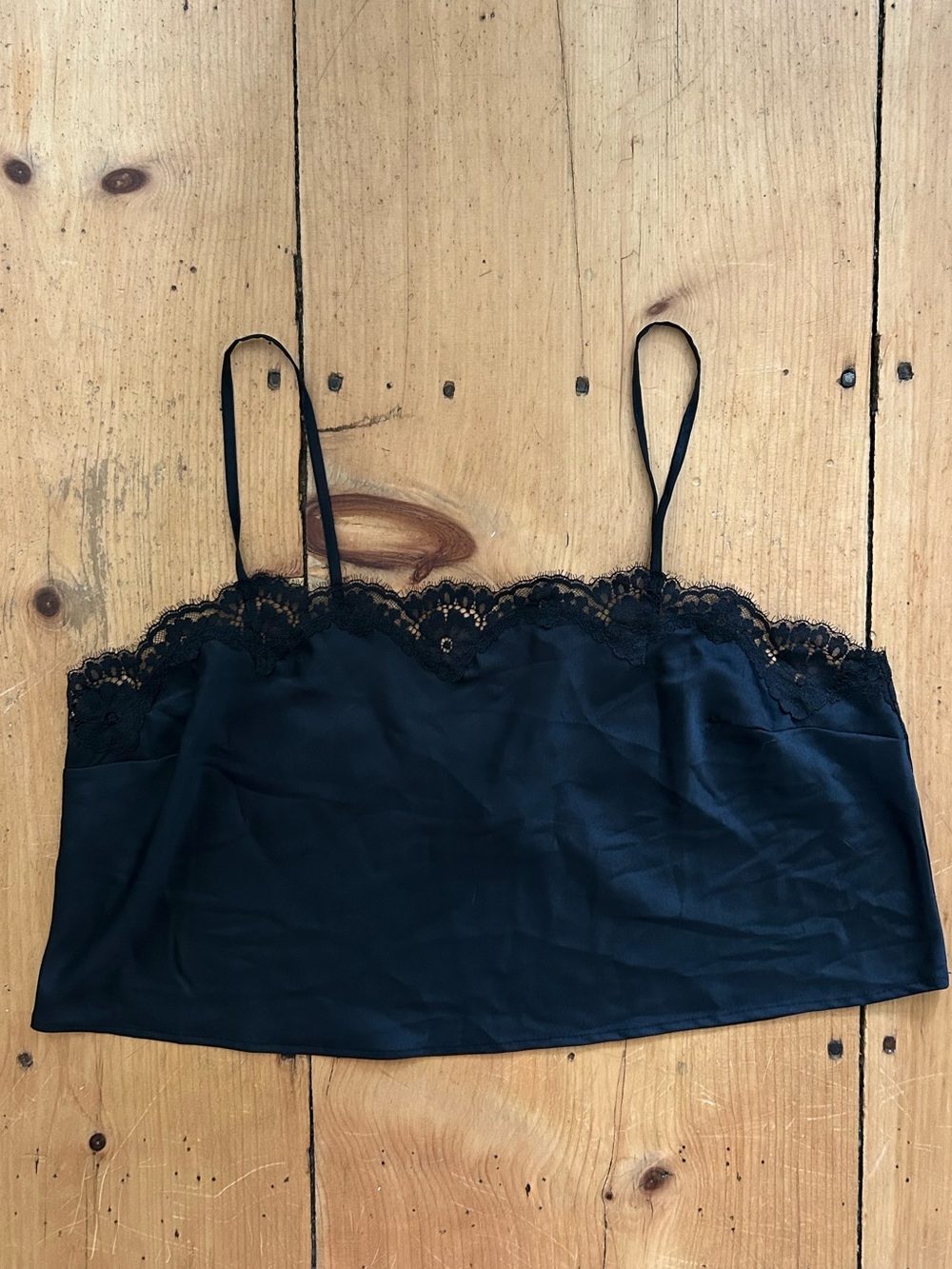Victoria's Secret Black Lace Trim Camisole